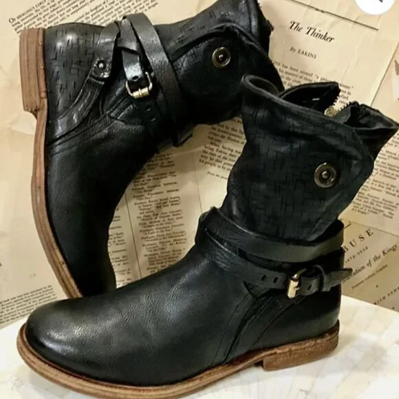 A.S.98 for Free People Tyler Ankle Boot - Black – Size 8 / 38 – NIB - RARE!